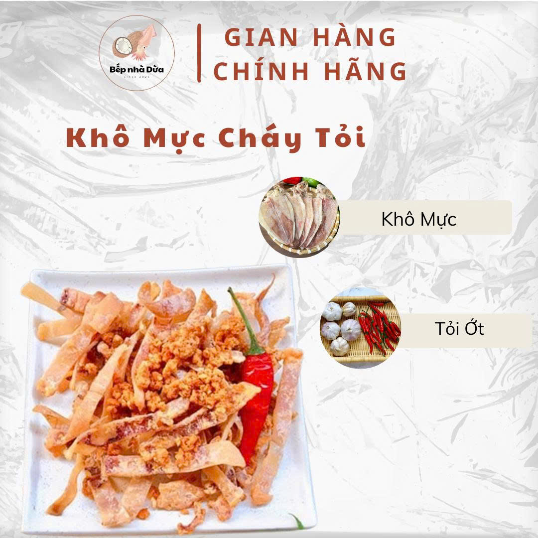 Khô Mực Cháy Tỏi – Giòn Rụm, Thơm Nức, Ăn Là Mê