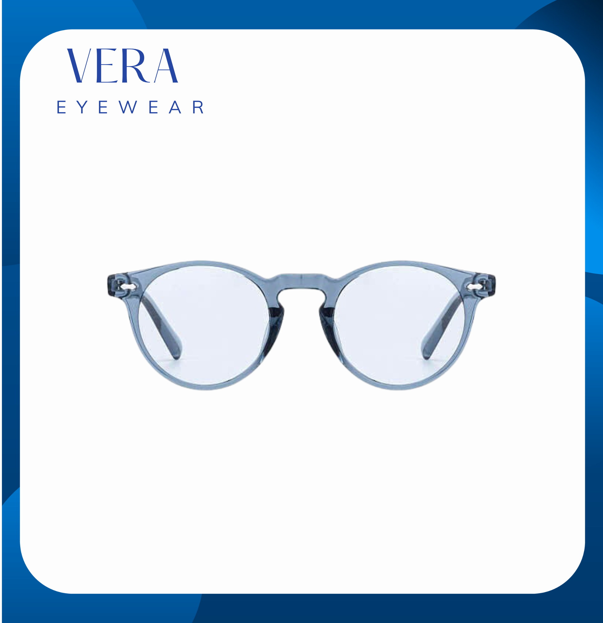 Gọng kính dáng tròn Collin - Màu xanh da trời