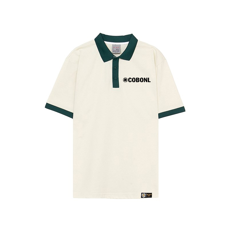 Polo kem viền xanh