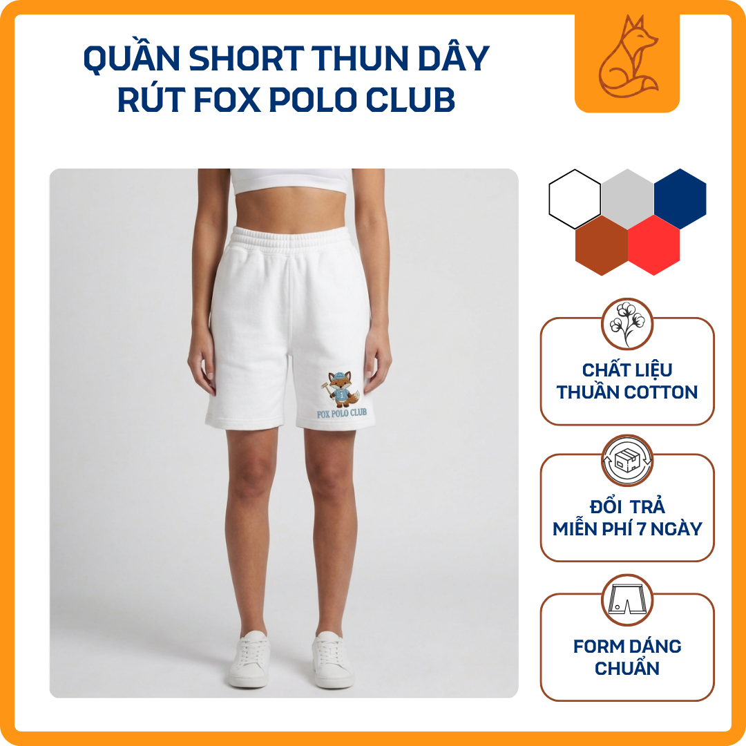 Quần Short Nam Nỉ Fox Club – Xám Form: Rộng rãi, thoải mái vận động Chất vải nỉ da cá dày dặn vừa phải SN2002
