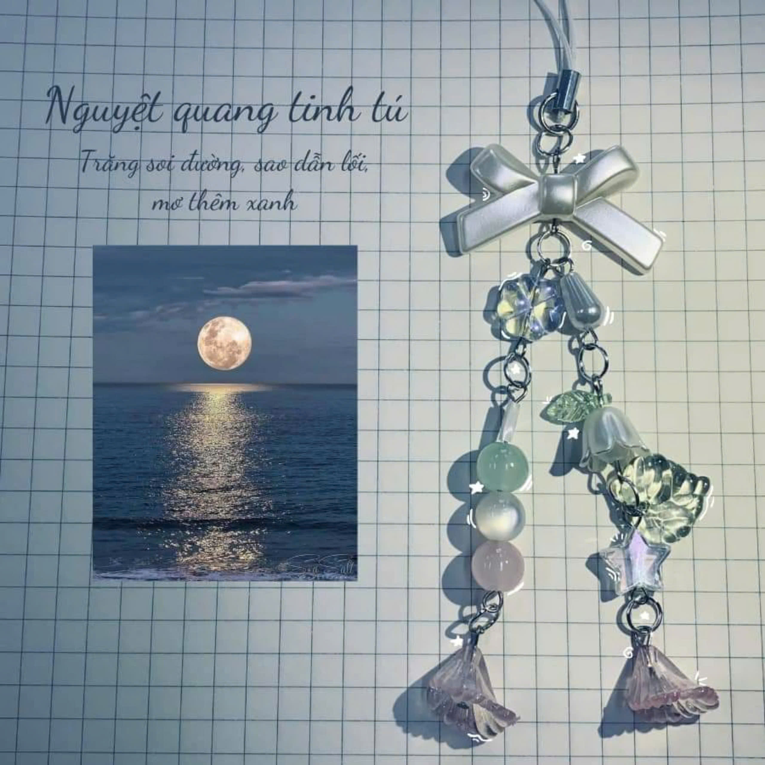 NGUYỆT QUANG TINH TÚ - DÂY TREO ĐIỆN THOẠI HANDMADE