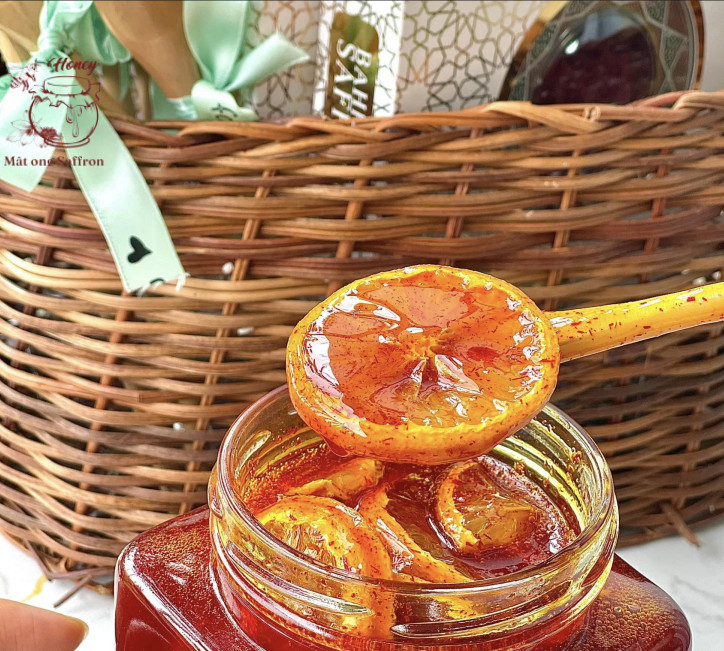 saffron mật ong chanh vàng
