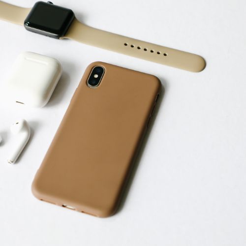 Ốp lưng iPhone X Berry Green Case N màu nâu cà phê chất liệu Silicon