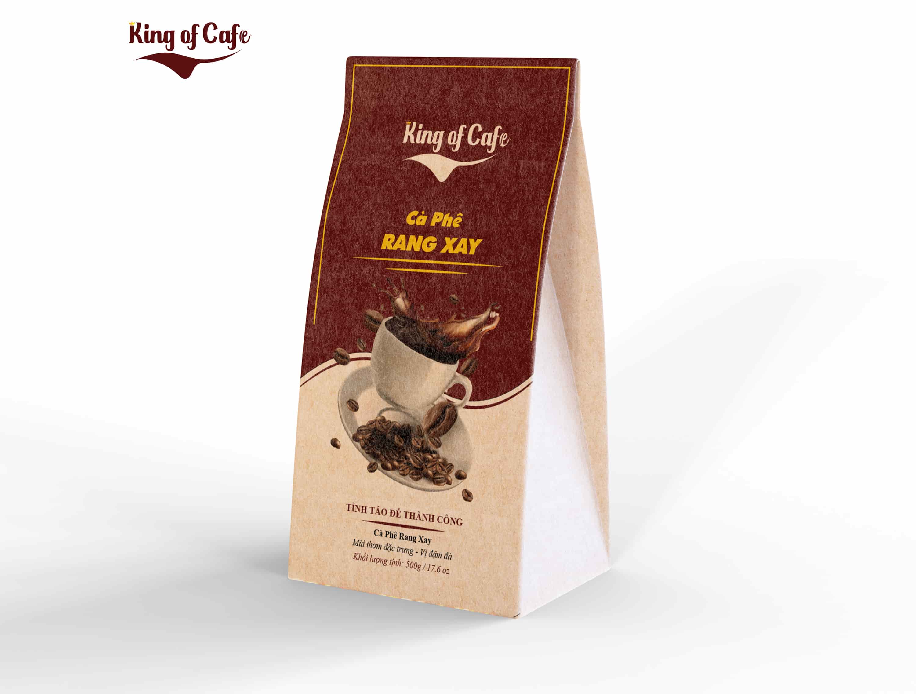 Cà phê rang xay King of Cafe 500g - Mùi thơm đặc trưng, Vị truyền thống
