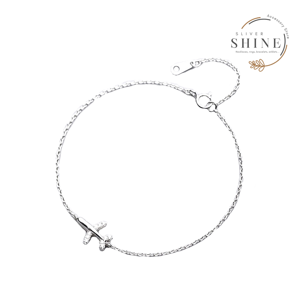 Lắc tay bạc SHINESLIVER kiểu dáng máy bay