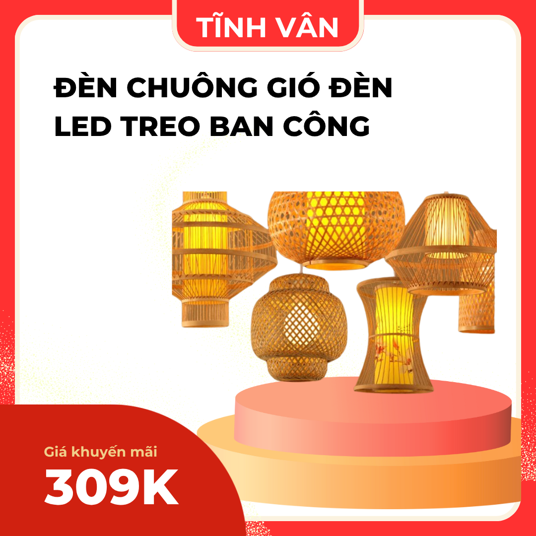 Đèn Chuông Gió LED Treo Ban Công – Ánh Sáng Đổi Màu – Trang Trí Chill Mỗi Tối – Tĩnh Vân Decor