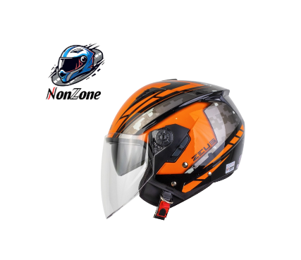 Nón Zeus 205 Gloss Black AQ1 Orange