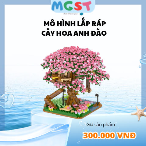 Mô hình LEGO lắp ráp cây Hoa Anh Đào