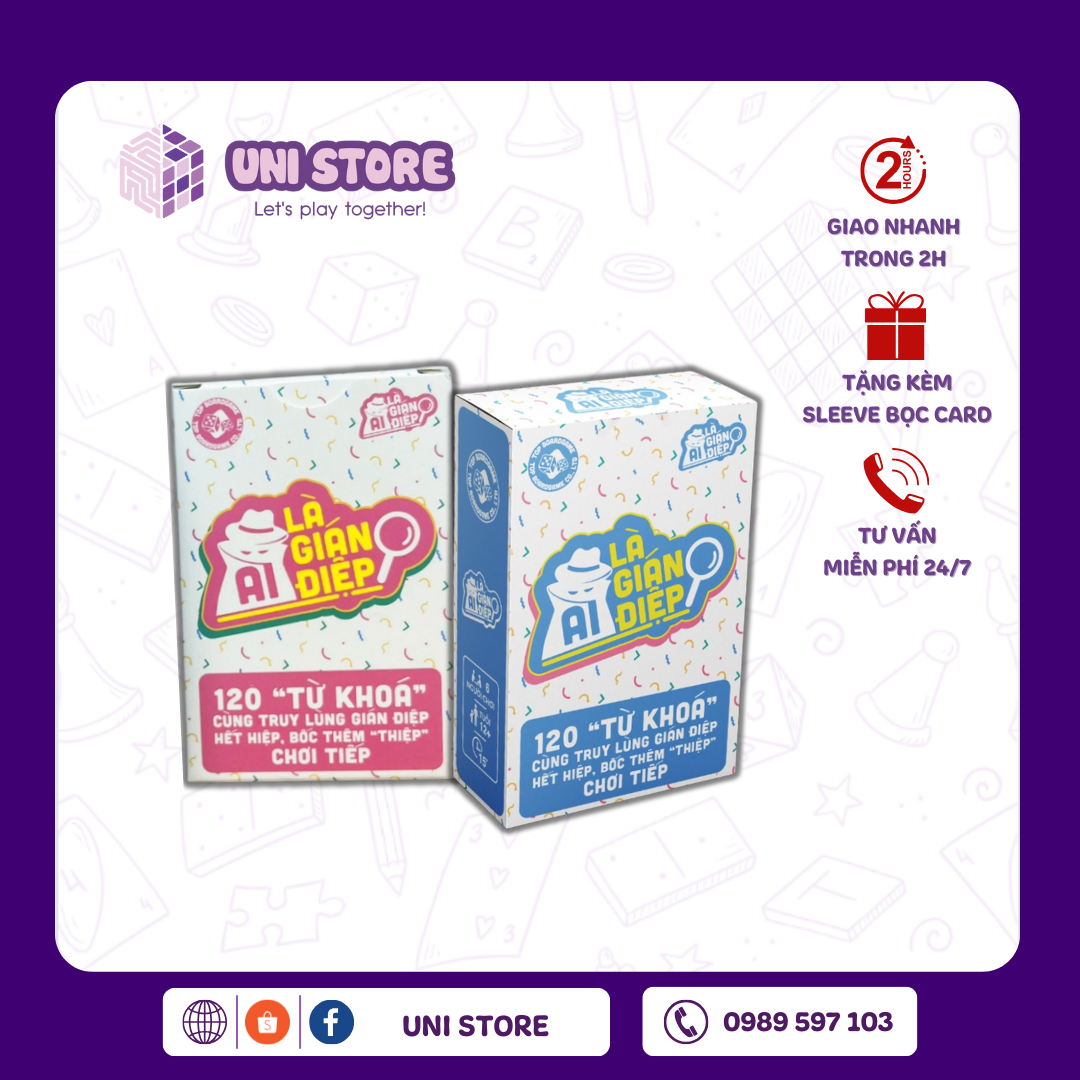 Combo Bài Ai Là Gián Điệp Ver Xanh, Ver Hồng (Tặng Bọc Card) | Tình Bạn | 55 Lá