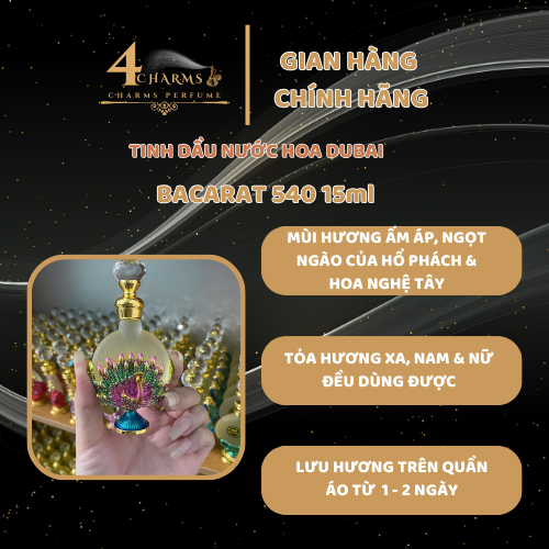 Tinh dầu nước hoa Bacarat 540 15ml