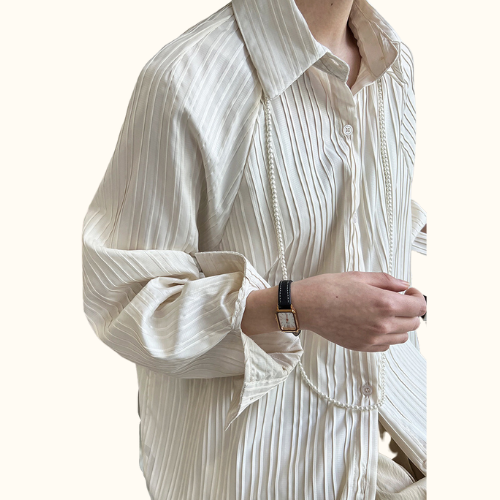 Sơ Mi Kiểu Sọc Gân Pastel | Unnie Sơ Mi