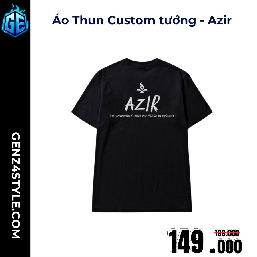 Áo Thun LMHT Custom Azir Hoàng Đế Shurima