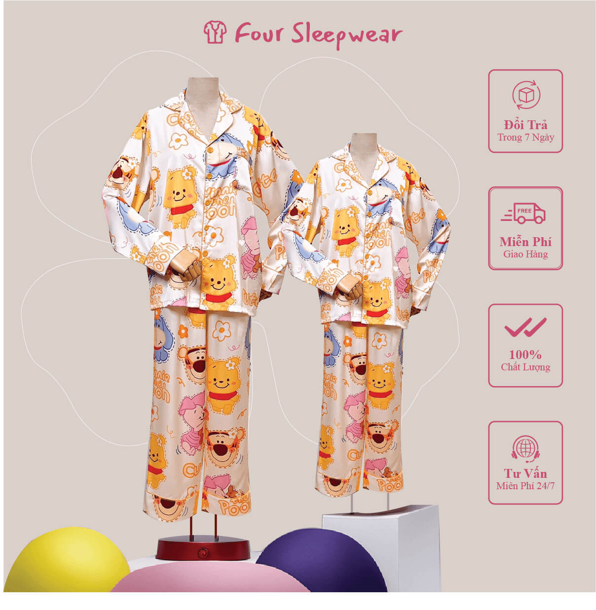 BỘ PIJAMA GẤU VÀNG – SK2894