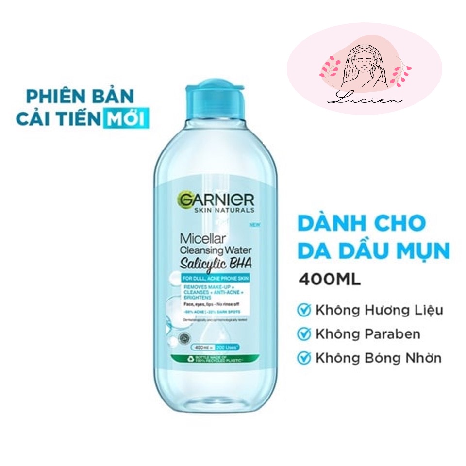 Nước Tẩy Trang Garnier Micellar Cleansing Water For Oily, Acne-Prone Skin