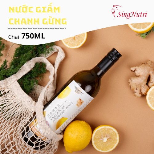 NƯỚC GIẤM UỐNG VỊ CHANH GỪNG CHAI/750ML SingNutri