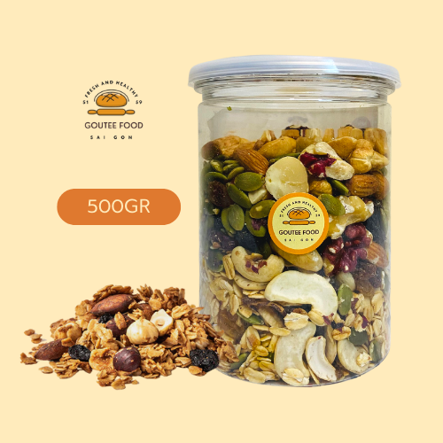 Ngũ Cốc Granola Vị Truyền Thống Goutee Food Hũ 500G