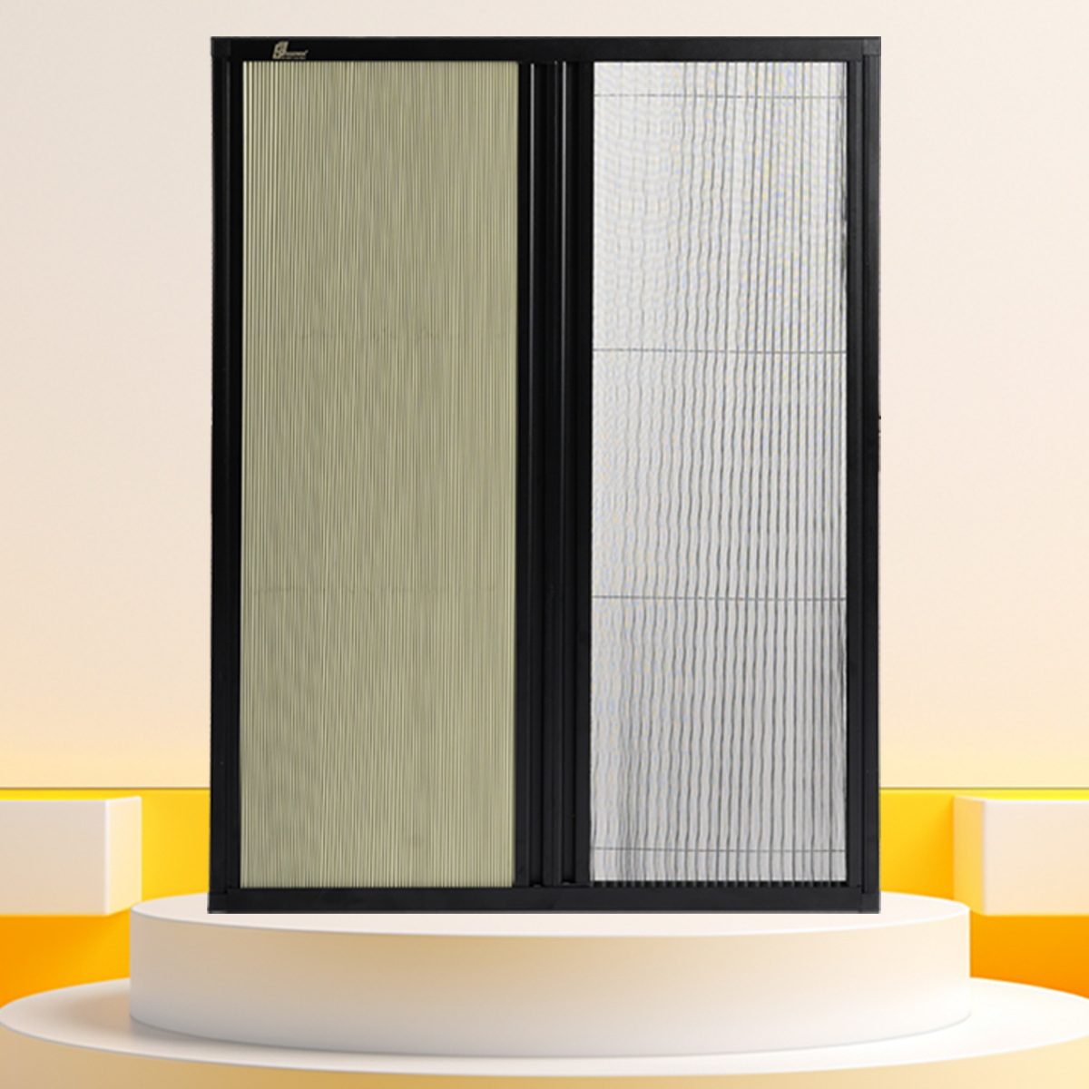 Cửa sổ có ray rèm tổ ong kết hợp cửa lưới chống muỗi hệ 26