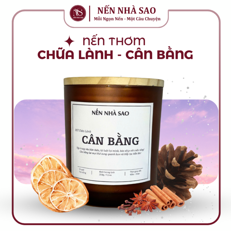 Nến Thơm BST Chữa Lành Nến Nhà Sao, Nến Hương Cân Bằng