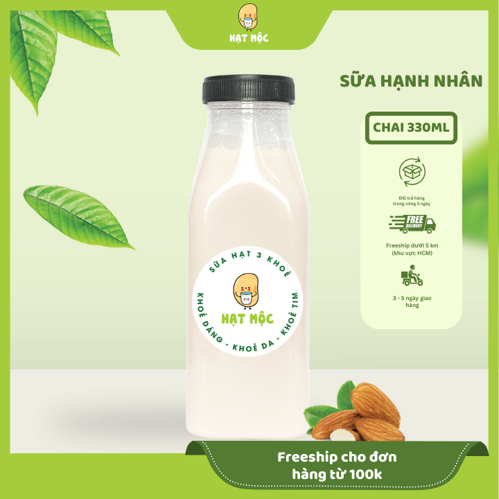 Sữa Hạt Hạnh Nhân Thơm Ngon 330ml - Hạt Mộc