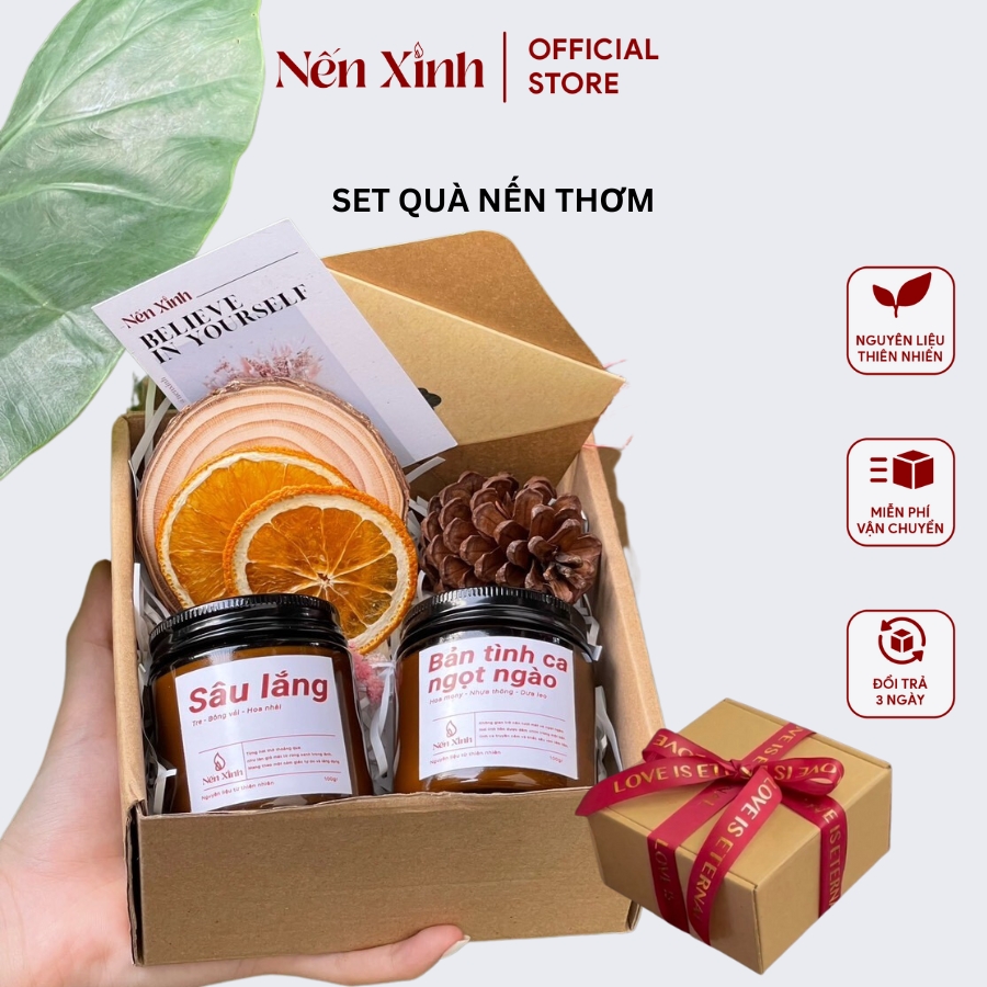 Set Quà Tặng Sinh Nhật Bạn Nữ, Bạn Trai Nến Thơm