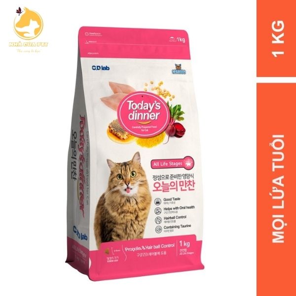 Thức ăn cho mèo TODAYS DINNER ChubbyMew 1KG túi nguyên seal