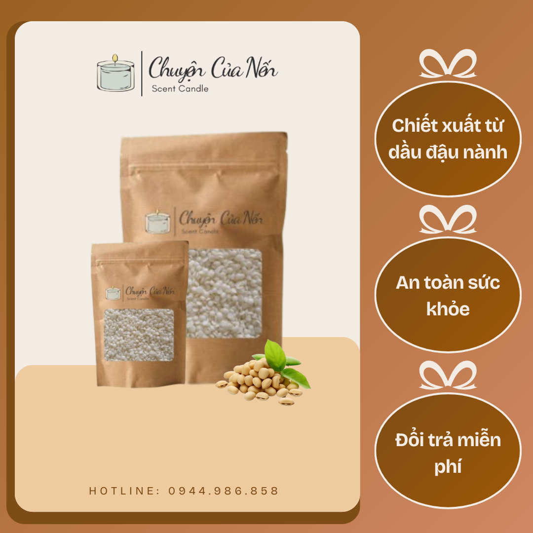Sáp Đậu Nành Tự Nhiên Nguyên Liệu Làm Nến Thơm Dạng Viên 200g/ 1kg – Chuyện Của Nến