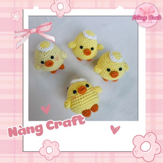 Móc khóa Nàng Craft vịt con mini đội trứng siêu dễ thương