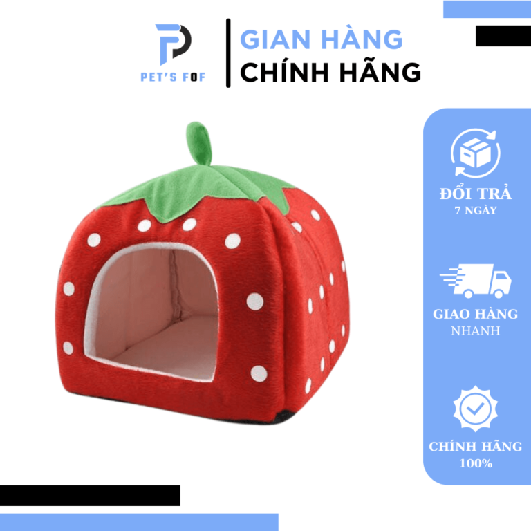 Ổ ĐỆM CHO THÚ CƯNG HÌNH QUẢ DÂU PET’S FOF OD02