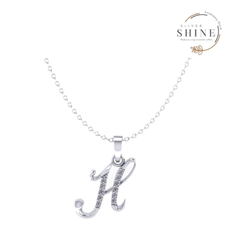 Dây chuyền bạc mặt chữ H