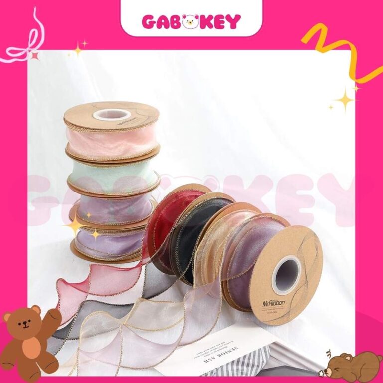 Cuộn ruy băng voan dùng trang trí quà sinh nhật