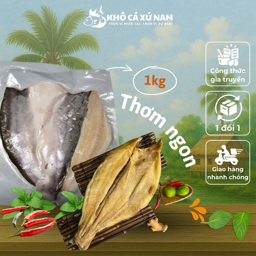 Khô cá tra phồng An Giang tươi ngon, giòn tan rôm rốm 1kg