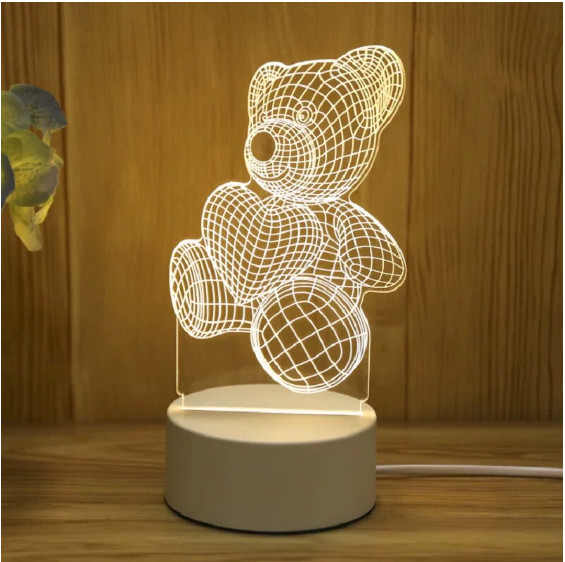 Đèn Ngủ Để Bàn 3D Trang Trí Phòng Ngủ, Bàn Làm Việc