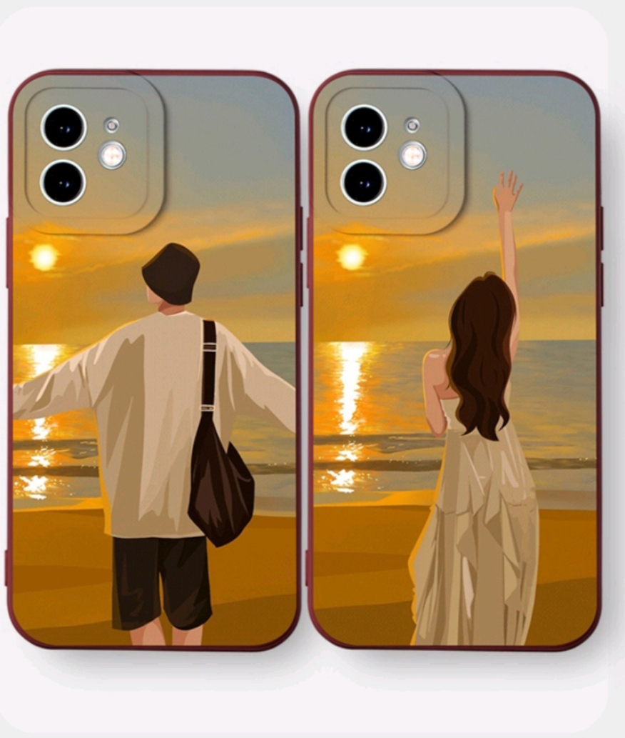 Ốp lưng iPhone JURSUE mềm hoạt hình cặp đôi dễ thương