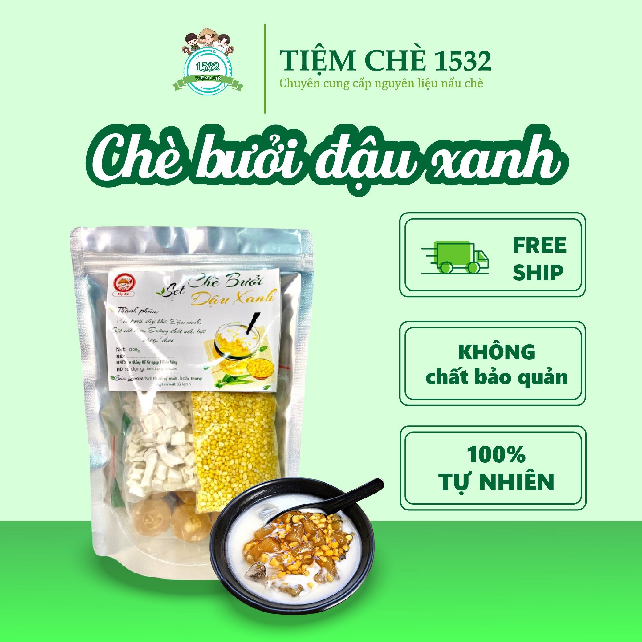 Chè bưởi đậu xanh 1532 Loại 300gr