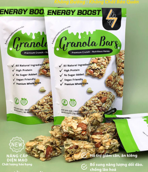 Thanh Granola- Granola Bar 100% không đường