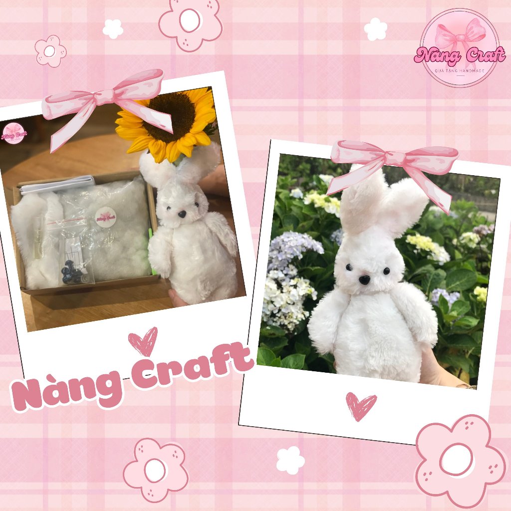 Set thỏ tai dài Nàng Craft tự làm tại nhà_Nàng Craft