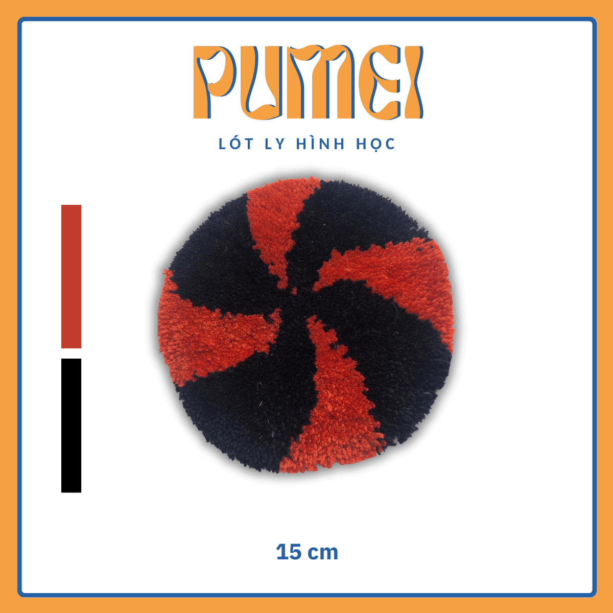 Lót ly decor hình học phối màu