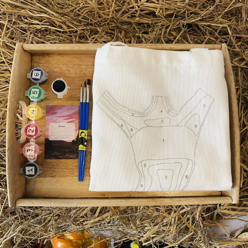 My body - Túi tote tô màu số hóa 32x36cm - Túi tote tô màu theo số - Túi vải canvas tô màu - Ảo Colorbag