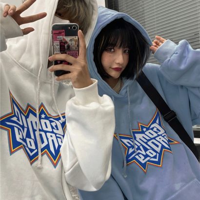 Áo hoodie cặp đôi form rộng nam nữ