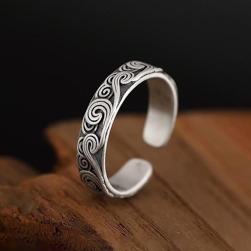 Mẫu nhẫn dành cho nam họa tiết hoa văn