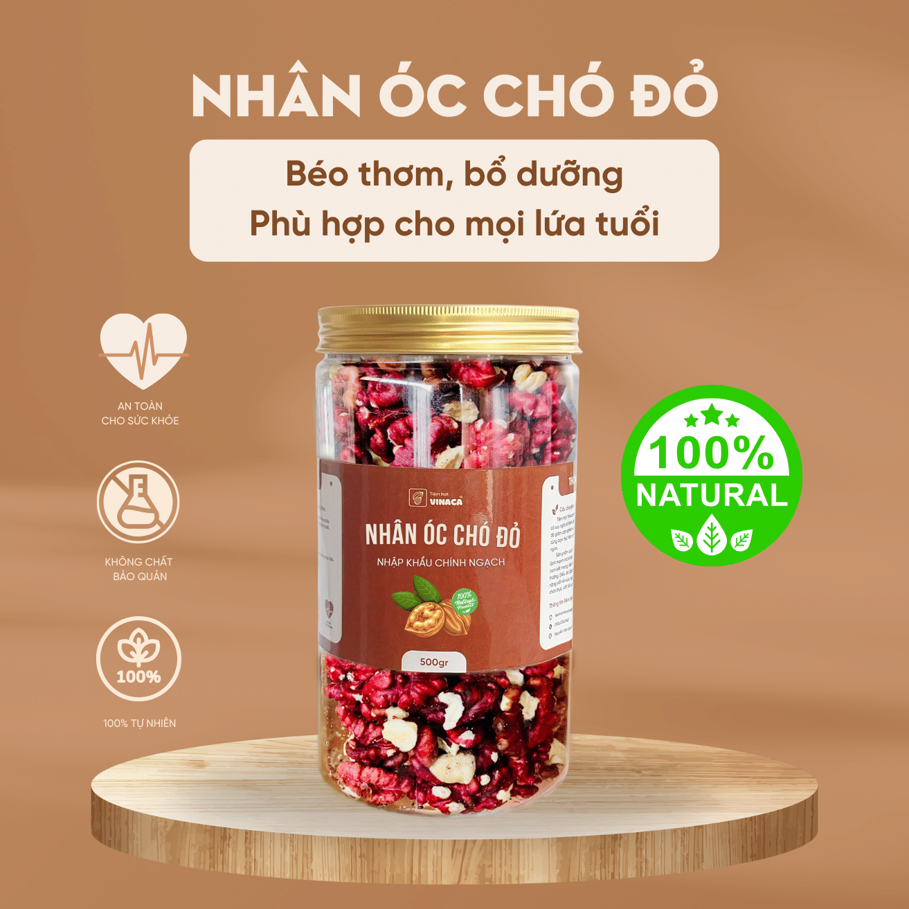 Nhân óc chó đỏ