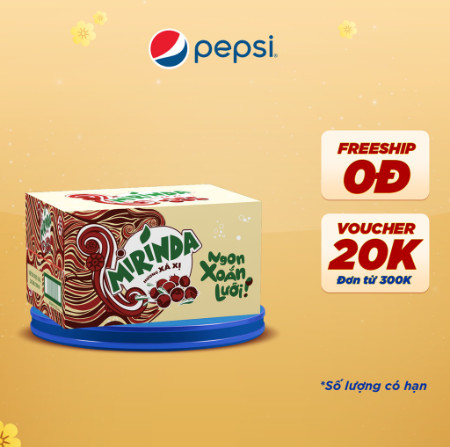 Thùng 24 Chai Nước Giải Khát Mirinda Xá Xị (390ml/chai)