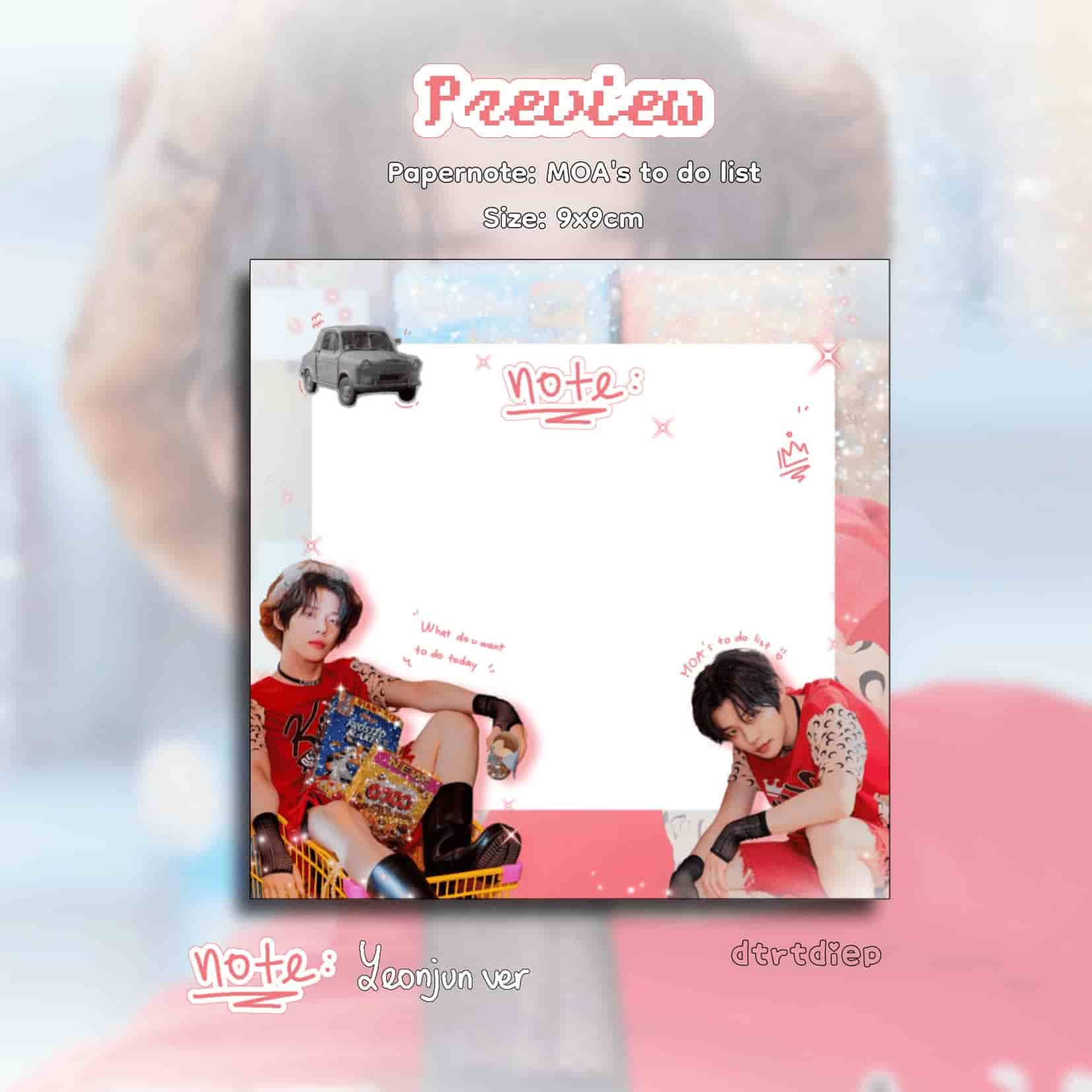 GIẤY NOTE HANDMADE TXT (YEONJUN)