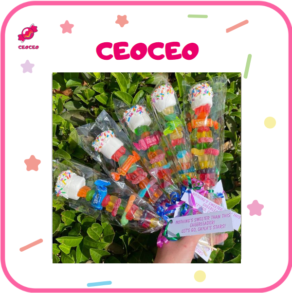 Kẹo dẻo nhiều màu sắc kèm thông điệp mỗi ngày