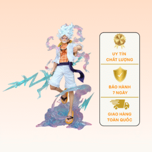 Mô Hình Luffy gear 5 dáng đứng tay cầm sét Đế Trong