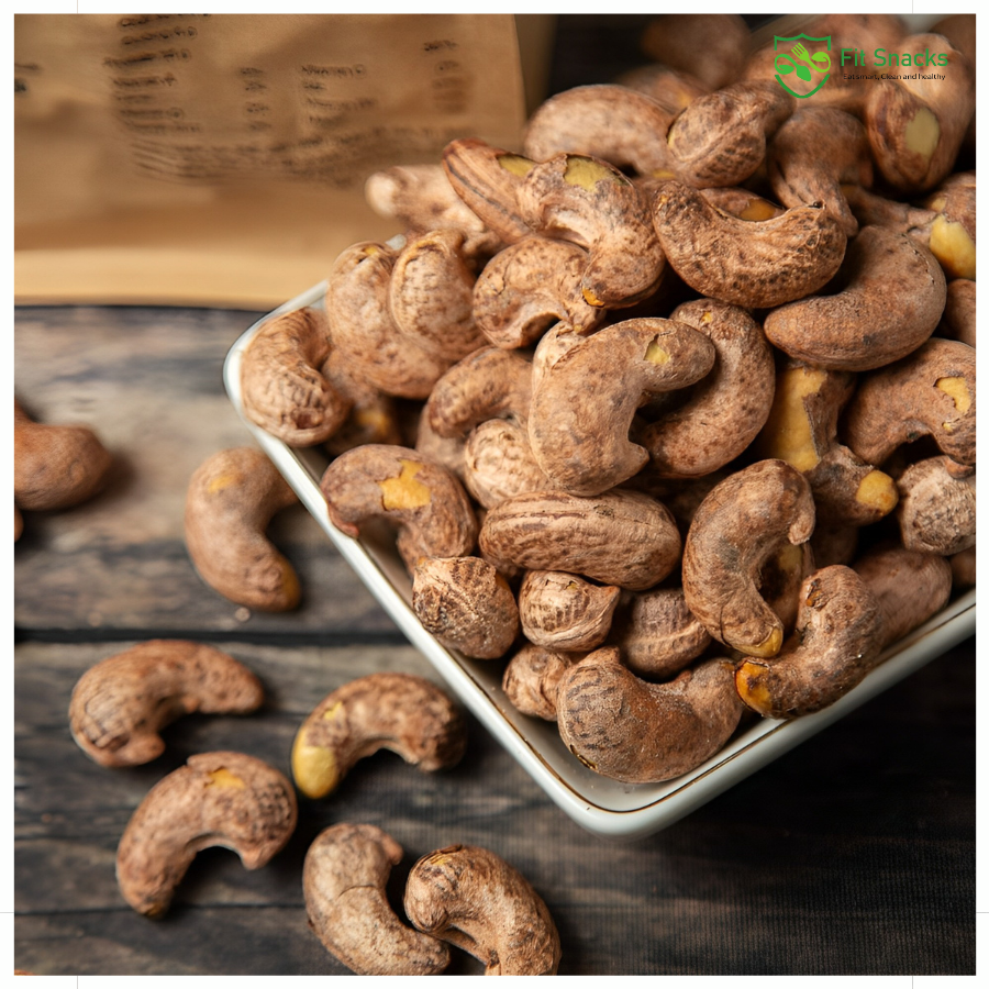 Hạt điều rang muối nguyên vỏ lụa - 250g Bình Phước | Fit Snacks