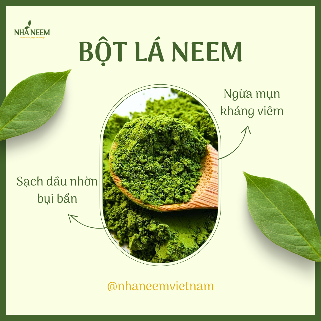 Tinh chất Bột lá neem của Nhà Neem chăm sóc da [100gr - 1kg]