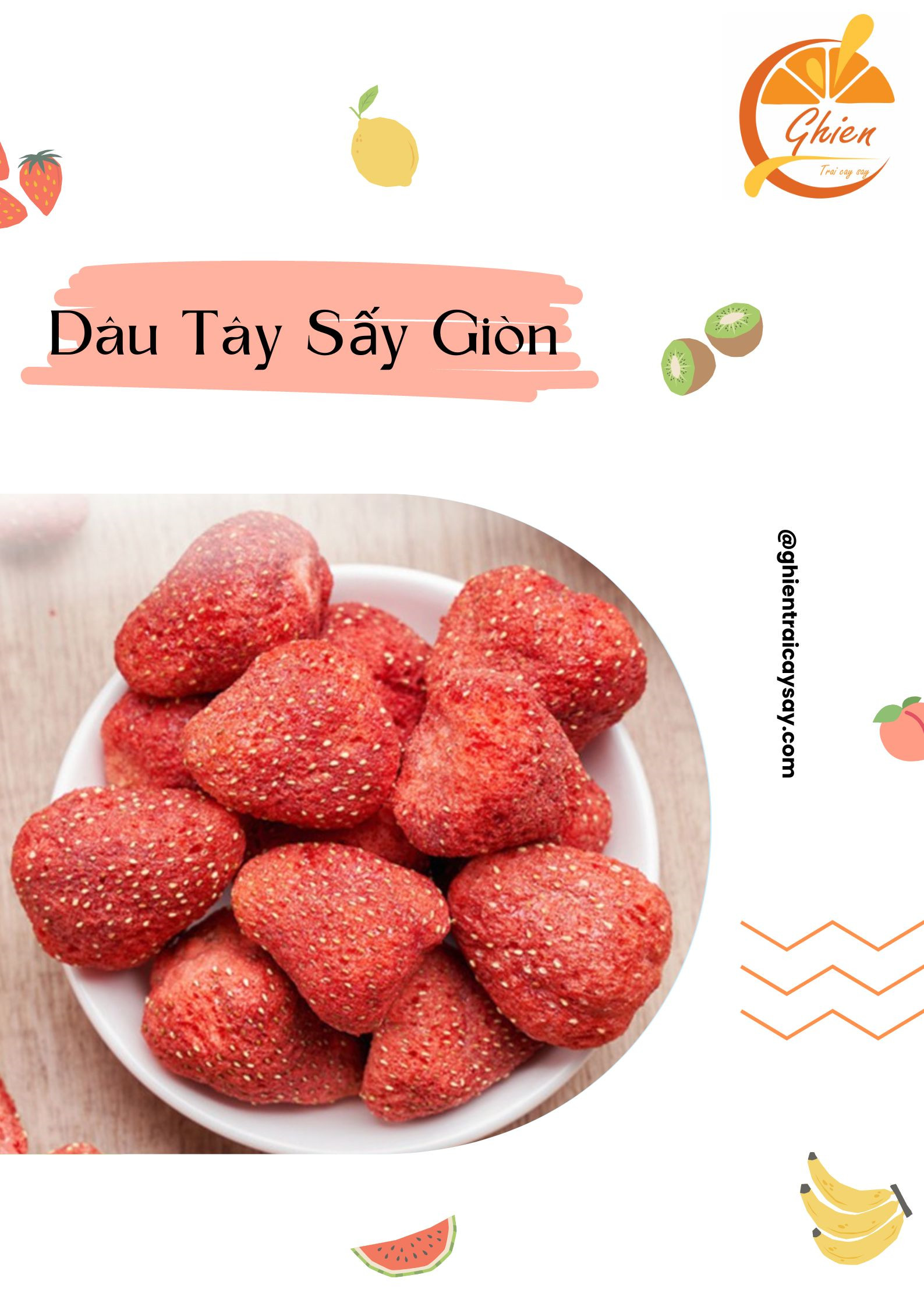 Dâu tây sấy khô 225g, bịch