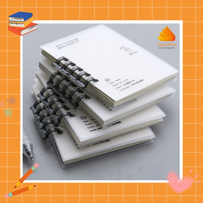 Sổ tay bìa mini khổ A7 nhỏ gọn, ghi chú từ vựng