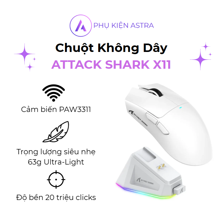 Chuột Không Dây ATTACK SHARK X11